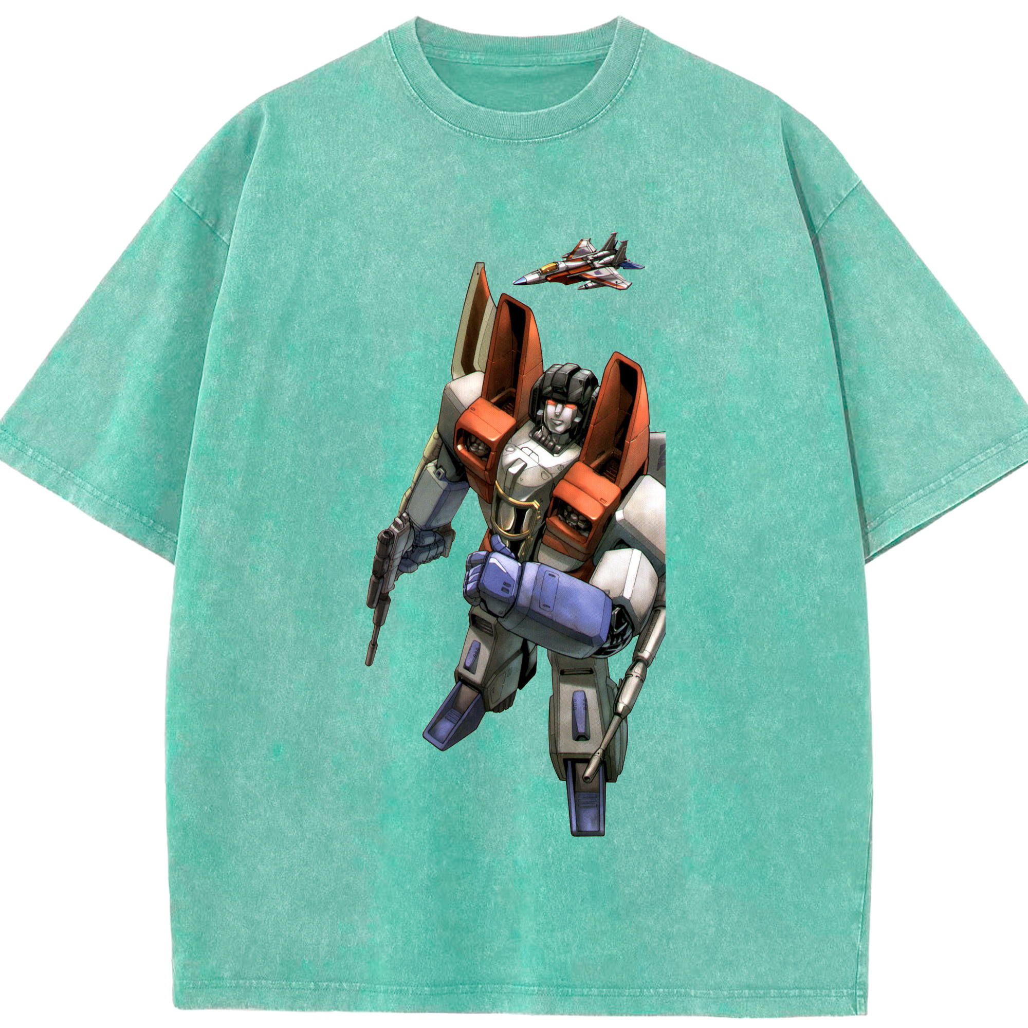 （画像用）  綿100% ヴィンテージ風 半袖Tシャツ（フロントプリント）